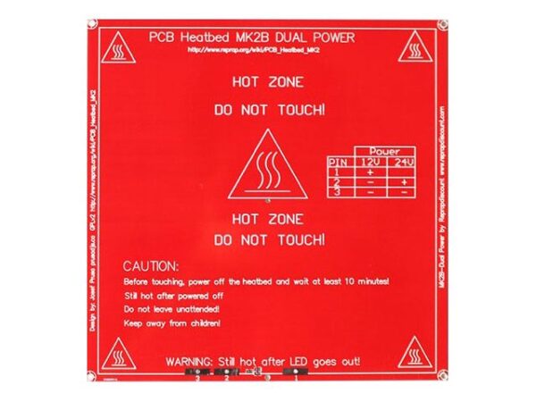 3D Printer PCB Mk2b 12/24 Volt Heatbed